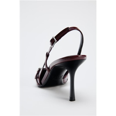 POCAS UNIDADES ZAPATO TACÓN TIRAS HEBILLA