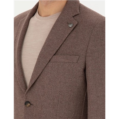 Kahverengi Slim Fit Ceket