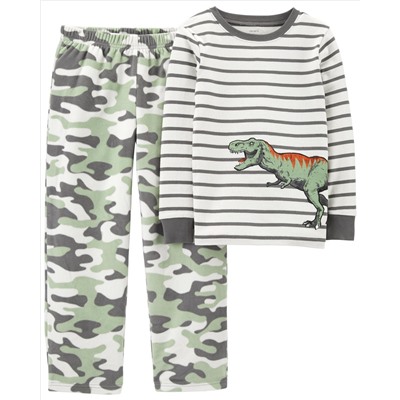 2-Piece Helicopter Cotton & Fleece PJs