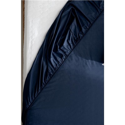 Manon King Size Plus %100 Pamuk Ranforce Lastikli Çarşaf - Lacivert