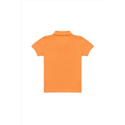 Erkek Çocuk Turuncu Basic Polo Yaka Tişört