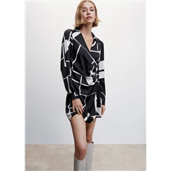 Vestido satinado estampado