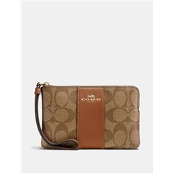 Corner Zip Wristlet In Signature Canvas