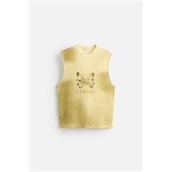 CAMISETA TANK PUNTO ESTAMPADO