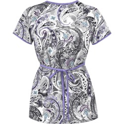 UA Charming Swirls Granite Mock Wrap Print Scrub Top