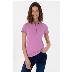 Kadın Pembe Basic Polo Yaka Tişört