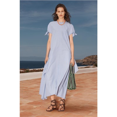 LIMITED EDITION STRIPED ASYMMETRIC DRESS