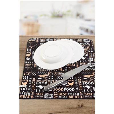 HAMUR Bulaşık Kurutma Matı 42x50 Cm Pedi Kurulama Bezi Örtüsü Mf-068 E50MF0851368