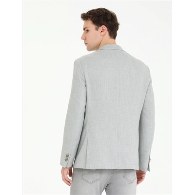 Gri Slim Fit Spor Ceket