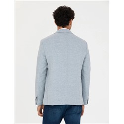 Açık Mavi Slim Fit Ceket