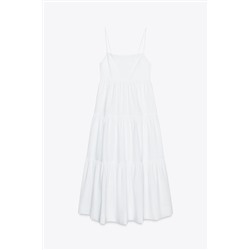 POPLIN PANEL MIDI DRESS
