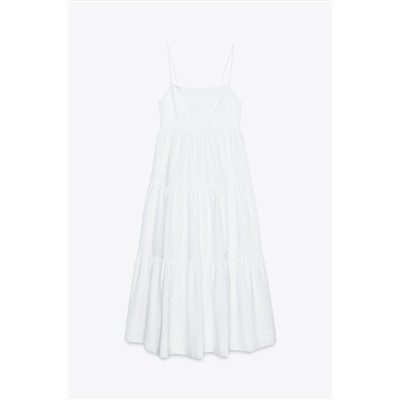 POPLIN PANEL MIDI DRESS