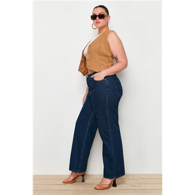 Indigo Yüksek Bel Geniş Paça Büyük Beden Wide Leg Jeans TBBAW23CJ00020
