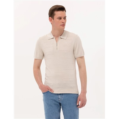 Bej Slim Fit Kazak