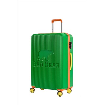 Bad Bear, Logo Yeşil Büyük Boy Tekerlekli Abs Valiz 95 Lt.