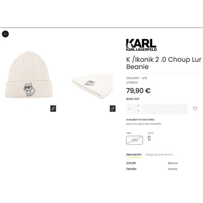 Karl Lagerfel*d женская шерстяная шапка,  экспорт