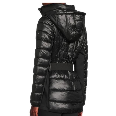 DKNY Belted Hooded Puffer Jacket