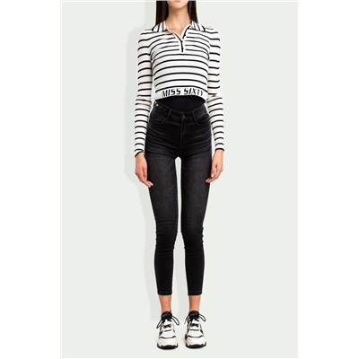 Vaquero skinny fit 7/8 Negro