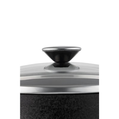 Noir Titanium Derin Tencere - Siyah - 24 cm
