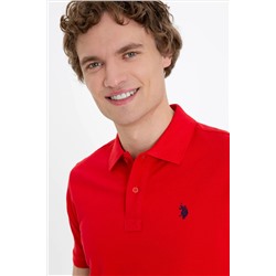 Erkek Kırmızı Basic Polo Yaka Tişört
