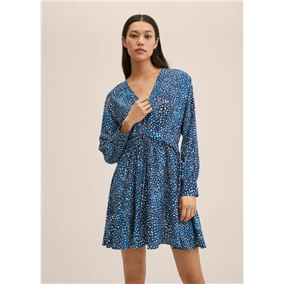 Vestido estampado abertura  -  Mujer | MANGO OUTLET España