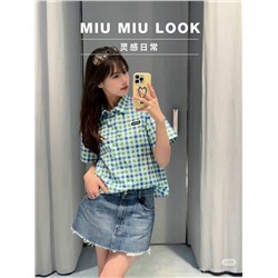 Женская клетчатая рубашка  Miu Mi*u