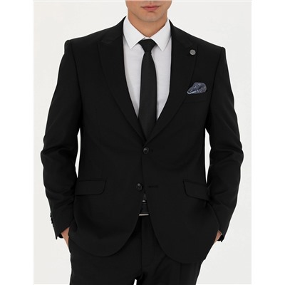 Siyah Slim Fit Takım Elbise