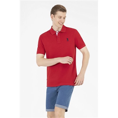Erkek Kırmızı Basic Polo Yaka Tişört