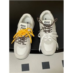 Классные лёгкие кожаные кроссовки   Miu Mi*u Натуральная кожа