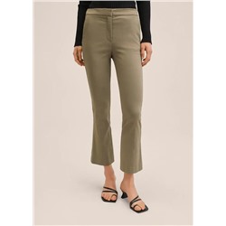 Pantalón flare crop -  Mujer | MANGO OUTLET Melilla