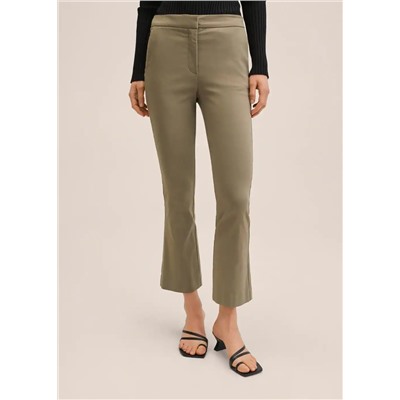 Pantalón flare crop -  Mujer | MANGO OUTLET Melilla