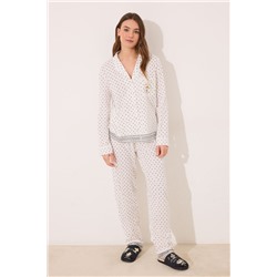 Pijama camisero 100% algodón topos Snoopy