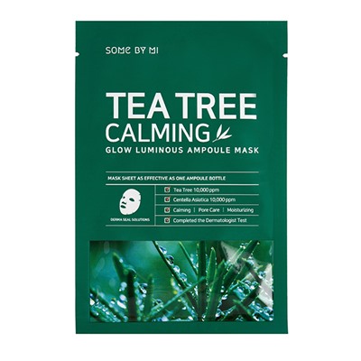 SOME BY MI TEA TREE CALMING GLOW LUMINOUS AMPOULE MASK Ампульная тканевая маска для лица с экстракто 25г