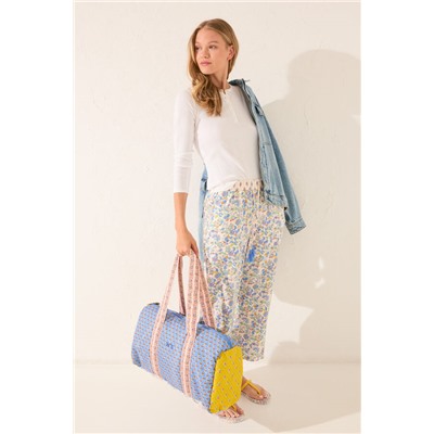 Bolso grande acolchado multicolor Smiley