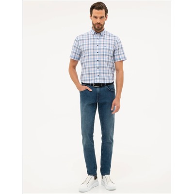 Mavi Regular Fit Kısa Kollu Gömlek