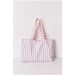 Bolso tote algodón print rayas