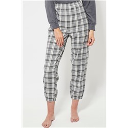 Pantalón 7/8 de pijama cintura alta - Gris claro jaspeado