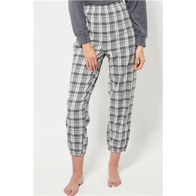 Pantalón 7/8 de pijama cintura alta - Gris claro jaspeado
