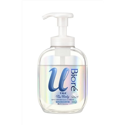 Kao Biore U Мыло-пенка для душа Foaming Body Wash Рure Сurtain аромат кристальной свежести, бутылка с пенообразователем 540 мл
