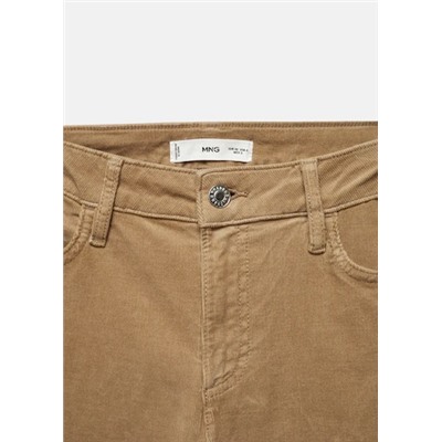 Pantalón flare tiro medio pana