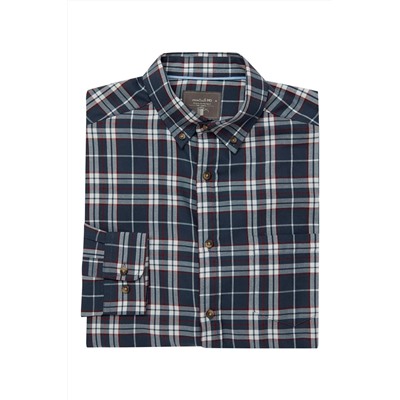 Camisa Azul marino y marrón