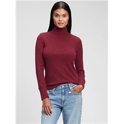 Ribbed Turtleneck T-Shirt