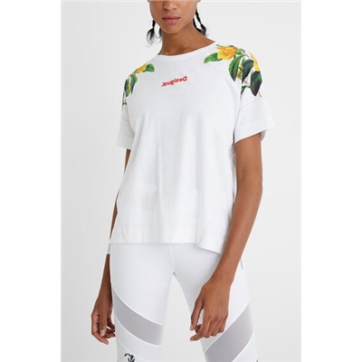 Camiseta floral 100% algodón
