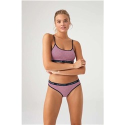 U.S. Polo Assn. İnce Askılı Pamuklu Sporcu Sütyen ve Slip Takım 6US62PA50