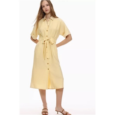 Belted midi dress