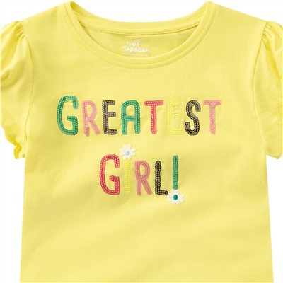 Mädchen T-Shirt mit Pailletten