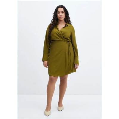 Vestido cruzado lazo