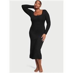 Victoria's Secret Ribbed Modal Long-Sleeve Slip Dress