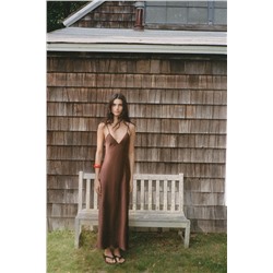 SATIN MIDI DRESS