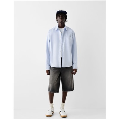 Boxy long sleeve Oxford shirt